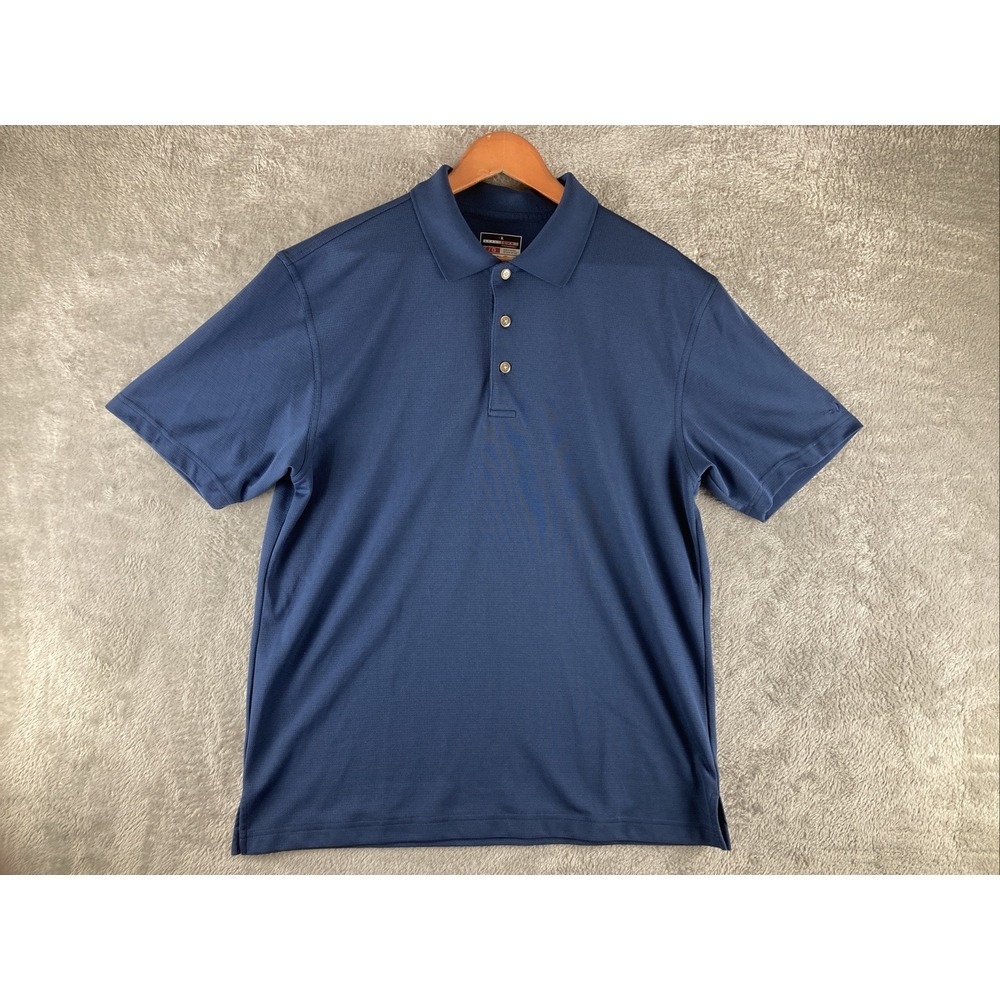 Grand Slam Polo Shirt Mens Large Blue Performance Air Flow‎ Golf Outdoors